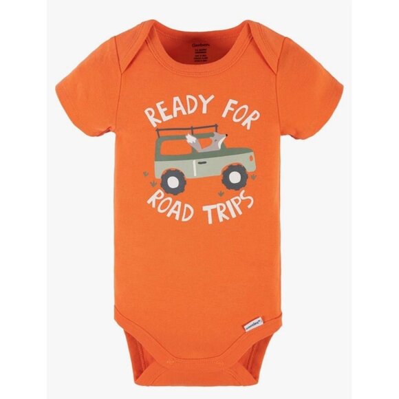 Gerber Baby Boys Camping Fun 4-Piece Bodysuit Tee Shorts & Pant Set Newborn Cott - Picture 3 of 11